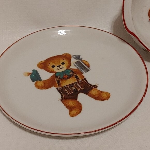 Vintage Hermann Teddy Plate and Bowl Set Made in West Germany - Picture 6 of 8